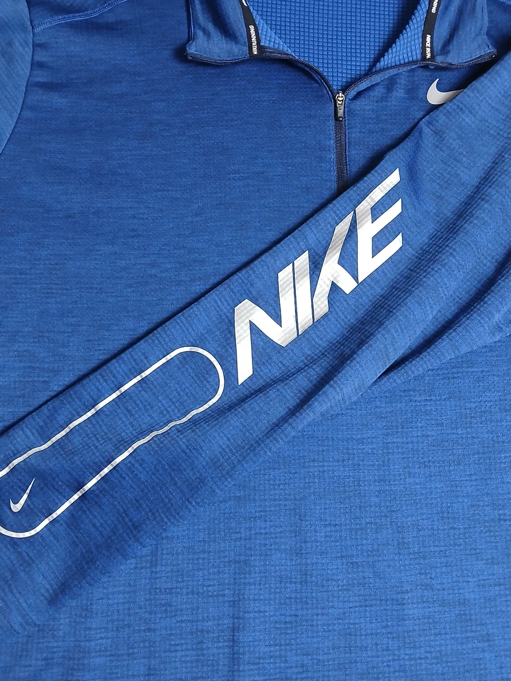 Nike Running Dri-FIT Blue Quarter-Zip Pullover for Men‎ - XXL